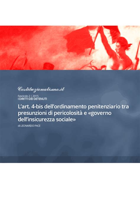 art 4 bis retroattivita 1991 del rio prada|Art. 4 bis legge sull'ordinamento penitenziario .